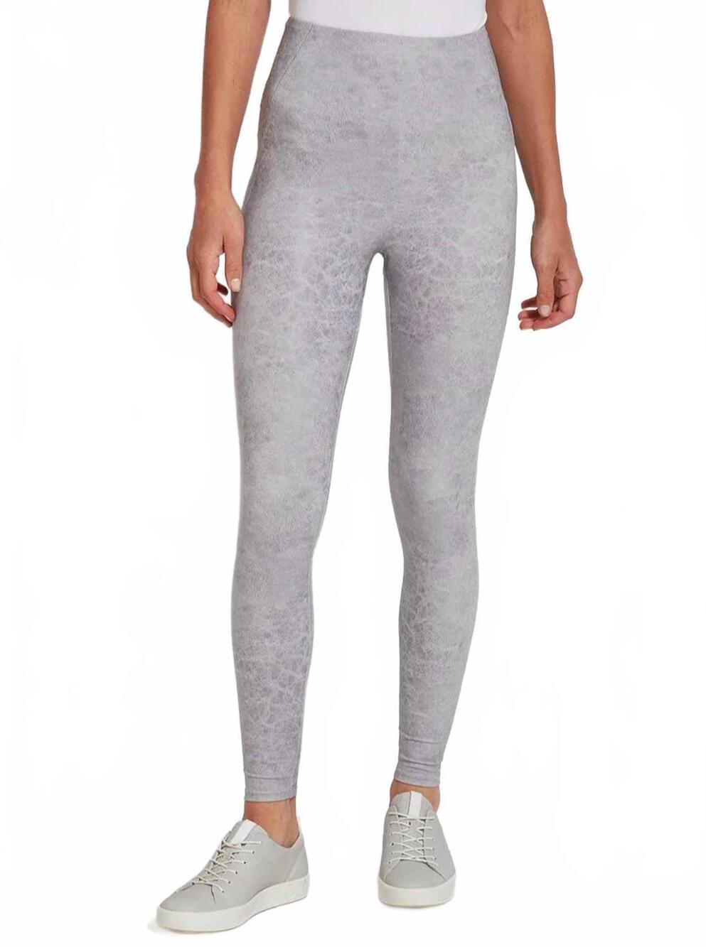 NEW LYSSE matilda foil leggings in pearl grey
